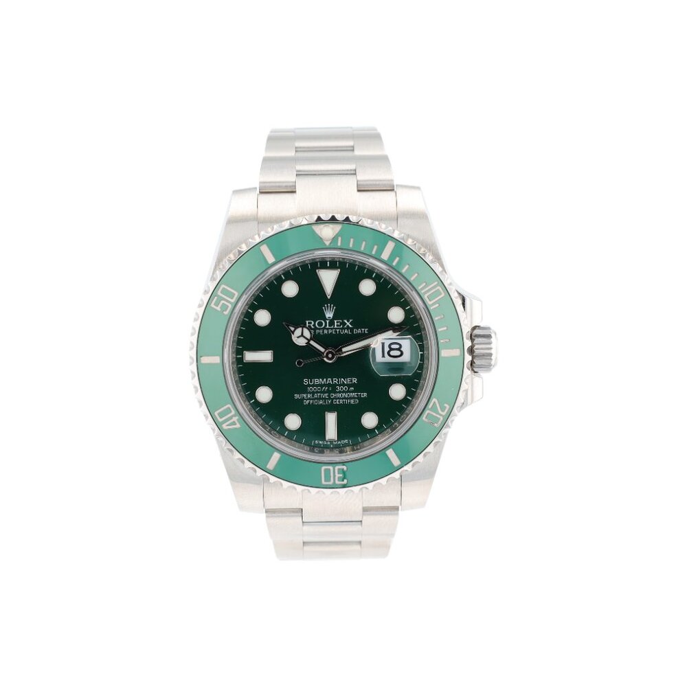 B&P Rolex Submariner 116610LV 40mm Green Luminous Dial Rotatable Bezel